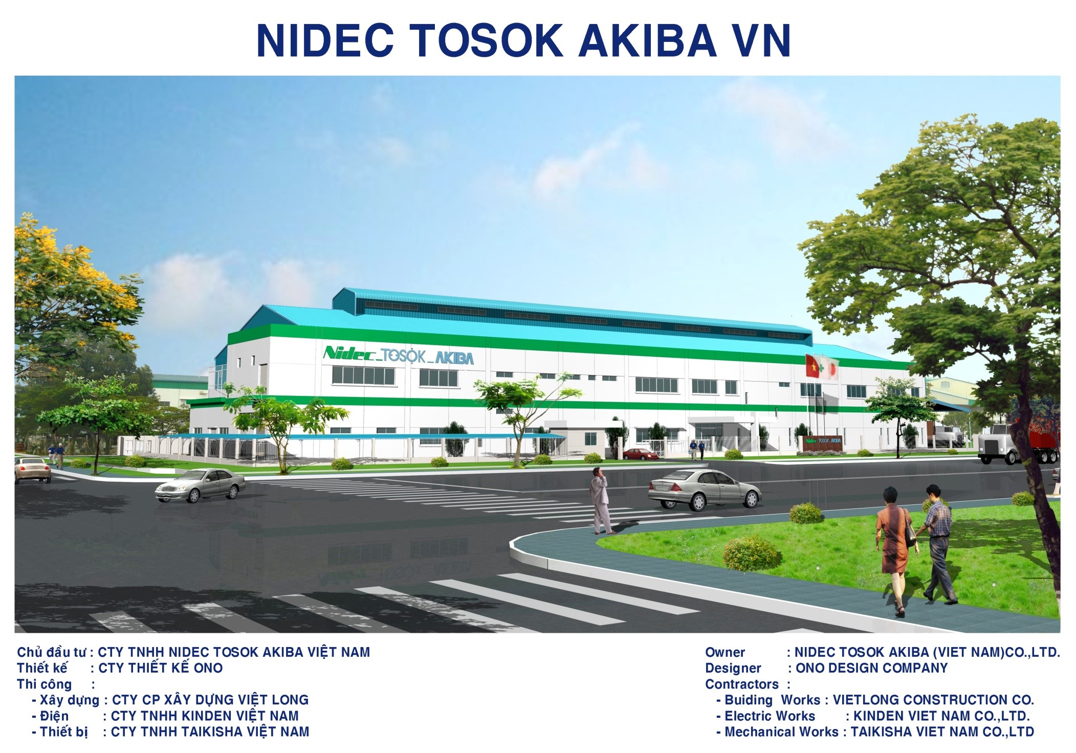 Dự án côn trình CTY NIDEC TOSOK AKIBA VIETNAM